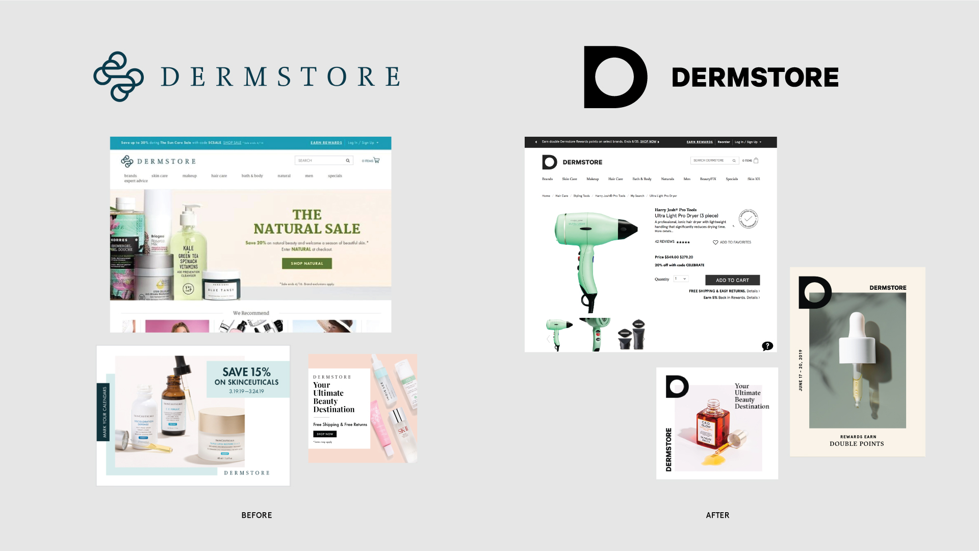 美容行业Dermstore皮肤管理品牌形象升级 美容行业Dermstore皮肤管理品牌形象升级